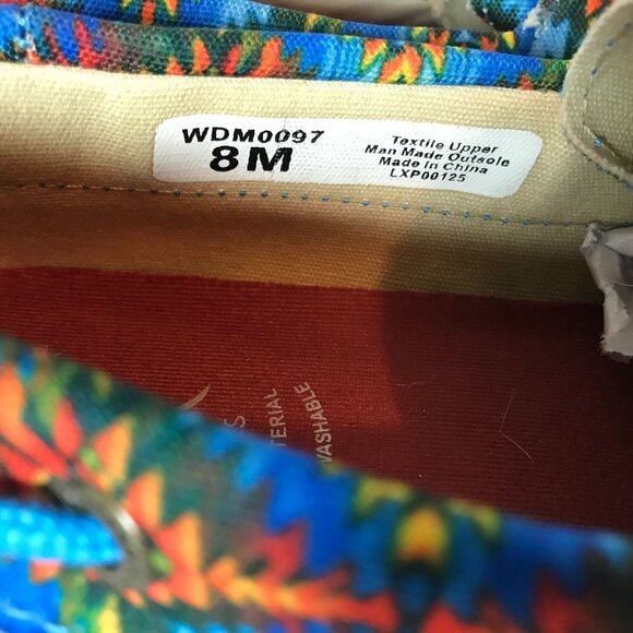 Twisted X Women's 8M Canvas Boat Shoe Driving Mocs Blue Aztec - Picture 6 of 9